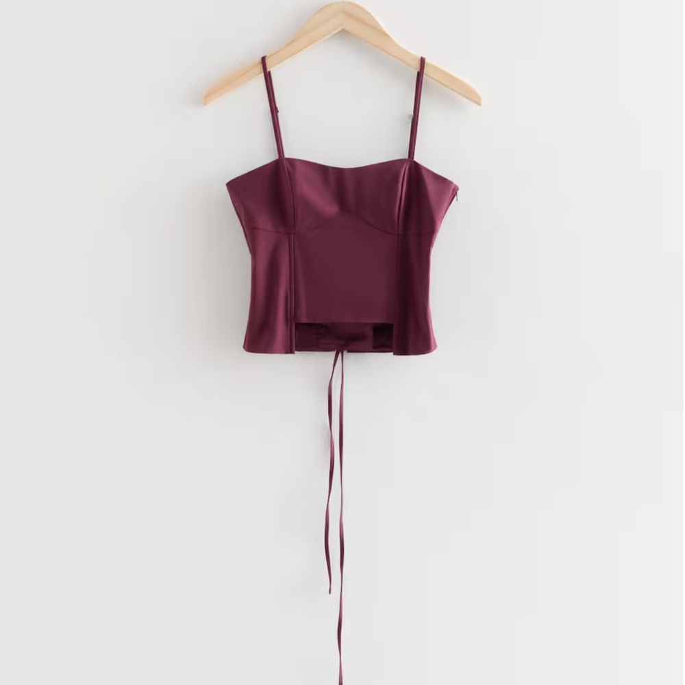 & Other Stories Burgundy Camisole Top
